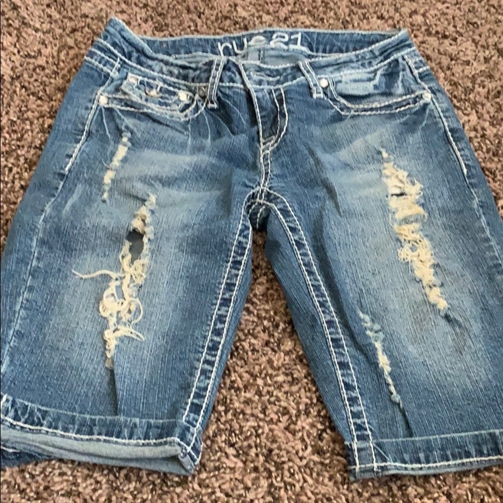 Denim shorts